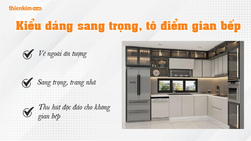 Kiểu dáng sang trọng tô điểm gian bếp Khung nhôm cho cửa kính Hafele 563.36.94201